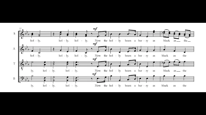 Sans Day Carol, Stopford Score