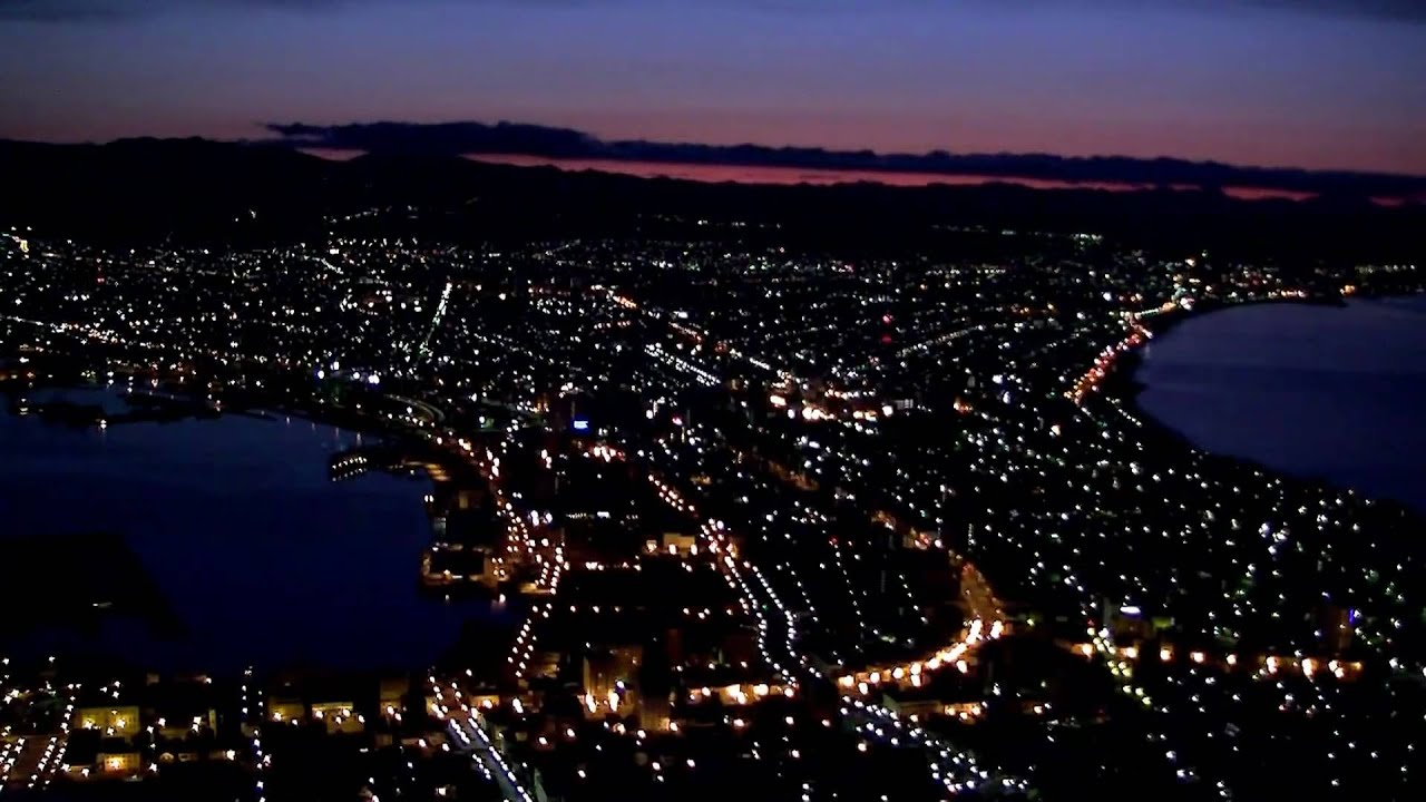 函館山から見る函館の夜明け 北海道函館市 Mt Hakodate Night View Daybreak In Hakodate Hokkaido Youtube