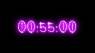 Purple vampire neon timer 55 minutes stopwatch