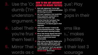 How to Win Any Argument (Using FBI Debate Tactics) #ad (Verify Info)