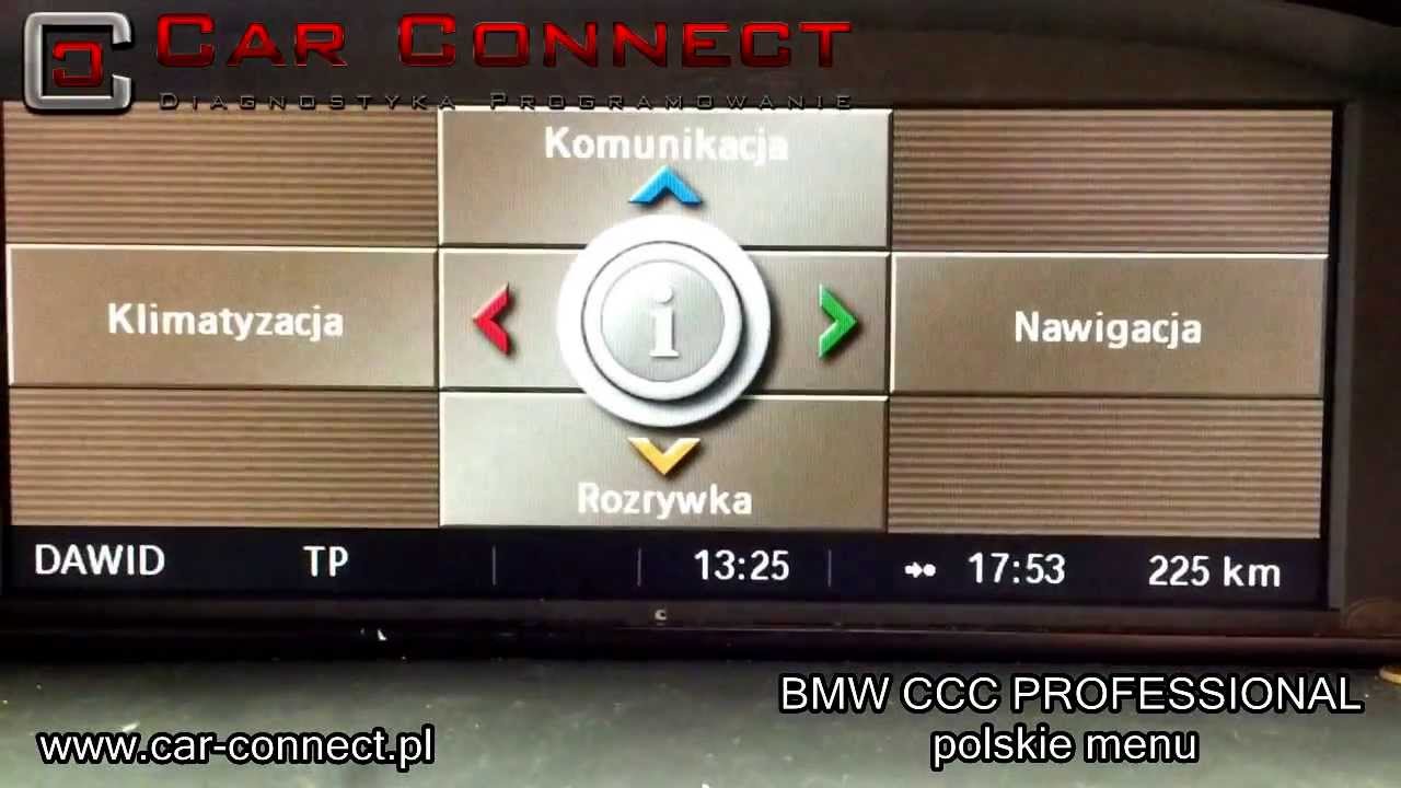 BMW Professional język polski menu CCC e60 e90 e70 E87