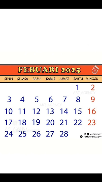 Kalender febuari 2025
