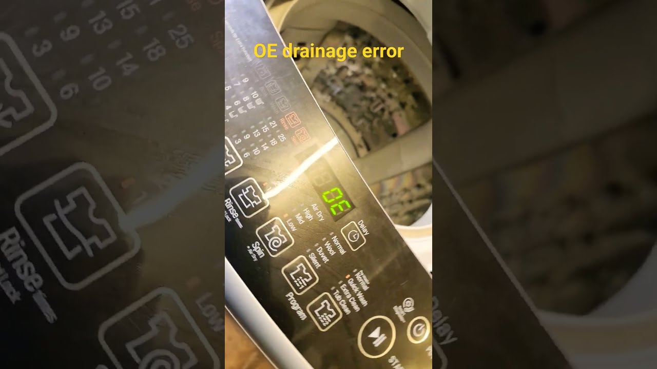 LG Washing Machine OE Error Code Washer