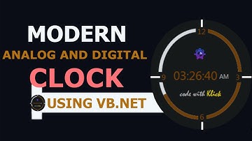 vb.net-How to make analog and digital clock using vb.net||Modern UI ||vb.net tutorial