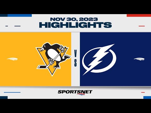 NHL Highlights | Penguins vs. Lightning - November 30, 2023