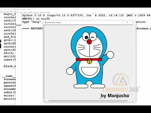 How To Draw Doraemon Using Python.
