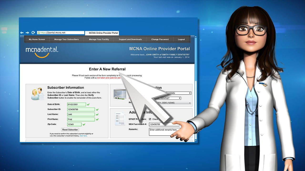 MCNA Provider Portal: Entering a Referral