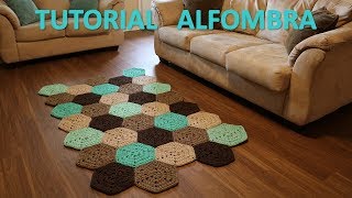 Alfombra de Hexágonos a Trapillo TUTORIAL