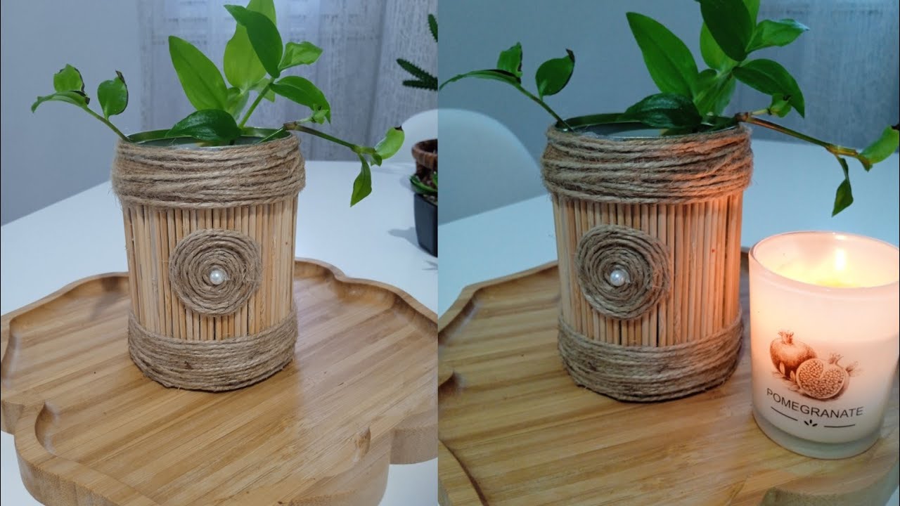 عندك علبة طماطم 🍅فارغة.. ارواحي نديرولها إعادة تدوير باشياء موجودة في كل بيت والنتيجة تحفة 😍😍😍