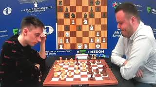 Daniil Dubov 2707 ; Aleksandar Indic 2603.FIDE World Blitz Chess Championship.