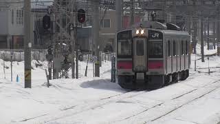 JR弘前駅　奥羽本線 弘前行き到着【701系・8651M】　2021.01.26