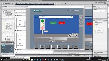 TIA PORTAL - SEMAFORO - SIMULACION EN LA PANTALLA HMI // PLC S7 1200 - TUTORIAL.