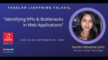 [LightningTalks2020] - Identifying KPIs & Bottlenecks in Web Applications by Sandra Sebastian John