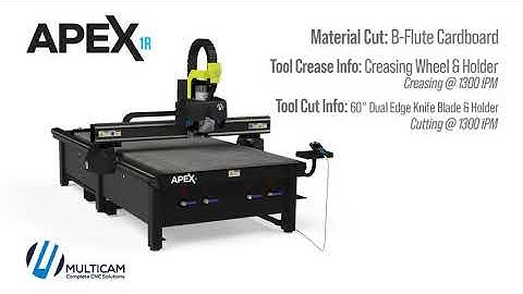 MultiCam | APEX1R Router Cutting Corrugated Cardboard (B Flute)