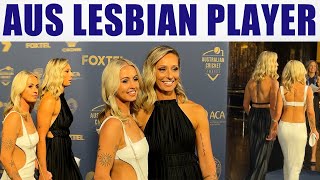 Ashleigh Gardner at the blue carpet with her partner | Aus Cricket Awards Content