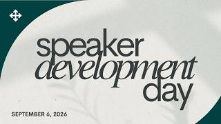 Speaker Development Day 2026 | Jon Stanke (2026-09-06)