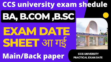 ccsu ba/b.com/b.sc exam date sheet 2023 | ccsu campus exam date sheet 2023