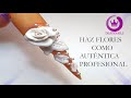 UÑAS ACRILICAS EN STILETTO CON FLOR 3D PROFESIONAL