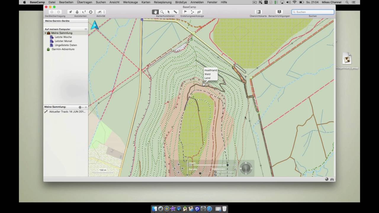 Mountainbike Karte für Garmin BaseCamp Mac OS / openmtbmap / deutsch