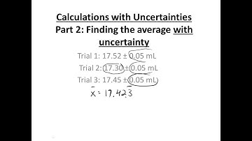 Calculations with Uncertainties