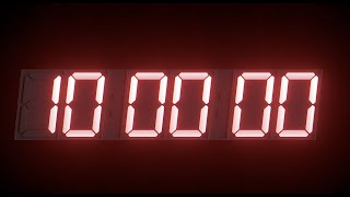 3D Render of Digital Clock Countdown Timer - 10 Minutes • Music Countdown Copyright