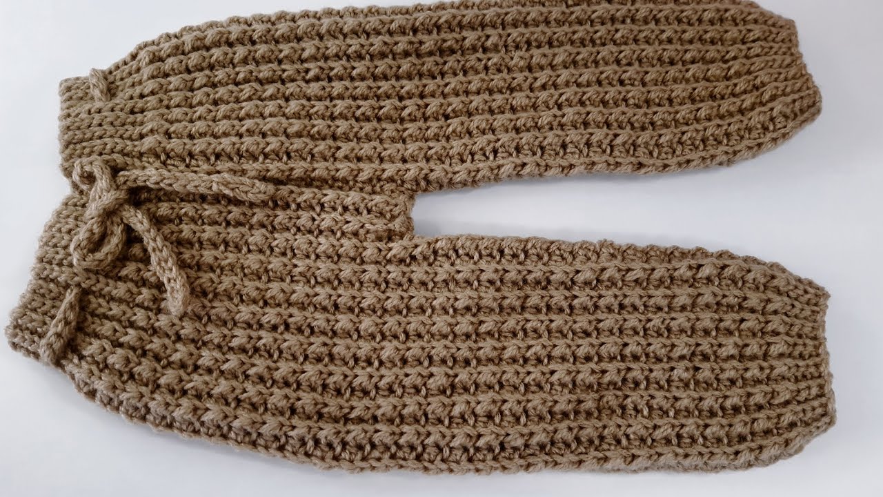 PANTALON  BEBE (6 a 9 meses)  Y para NIÑOS  TEJIDO A CROCHET en 1 sola PIEZA
