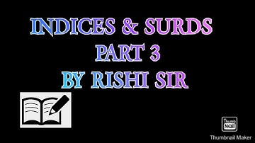 L4- PART 3 INDICES &SURDS #IMPORTANT#QUESTIONS #घातांक एवं करणी#BY RISHI SIR #AFO#BOB