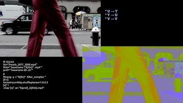 Examples of manupilation of video colors with ffmpeg - shuffleplanes, swapuv