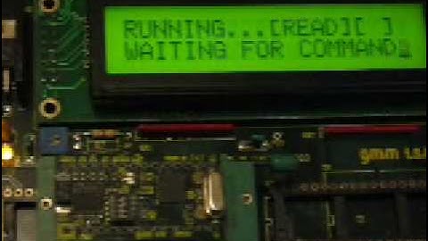 Test board con PIC 16F876A e display HD44780