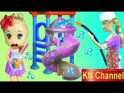 #1 Đồ chơi trẻ em BÚP BÊ KN Channel TẬP LÀM LAO CÔNG TRONG TRƯỜNG HỌC Mới Nhất