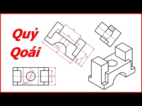 Video Giải đề thi 16 | Vẽ kỹ thuật | Vẽ 3 hình chiếu vật thể... - YouTube