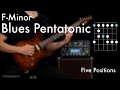 Fm Blues Pentatonic - Five Positions