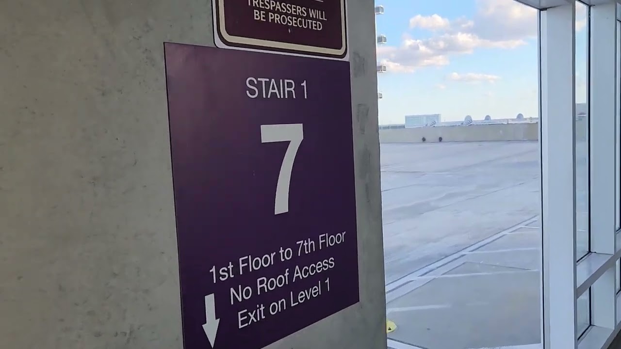 Kone MRL Traction Elevators and the Steps - ICON Park Garage - Orlando FL
