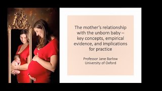 WAIMH 2023: The mother's relationship with the unborn baby (Jane Barlow)