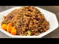 大乱闘にんにくブラザーズSPECIAL【にんにくと子羊肉の黒炒飯】super garlic lamb meat with fried rice.