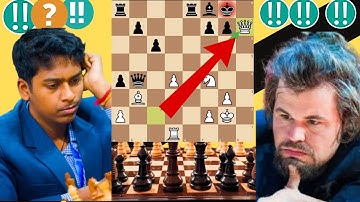 Crazy Chess Move By Magnus Carlsen vs Pranav  #chess #magnuscarlsen