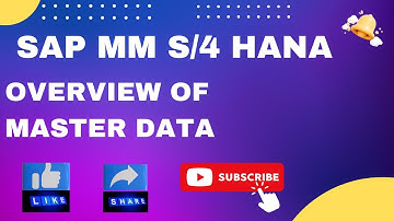 Master data in SAP MM S4 HANA