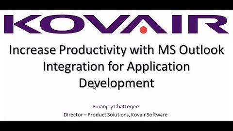 Increase Productivity with MS Outlook Integration for Application Development