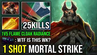 WTF 1v5 Cloak of Flame Radiance Unlimited Burn Per Second 1 Shot Mortal Strike Wraith King Dota 2 screenshot 3