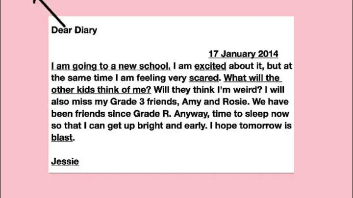 Flipped Lesson: How to Write a Diary Entry