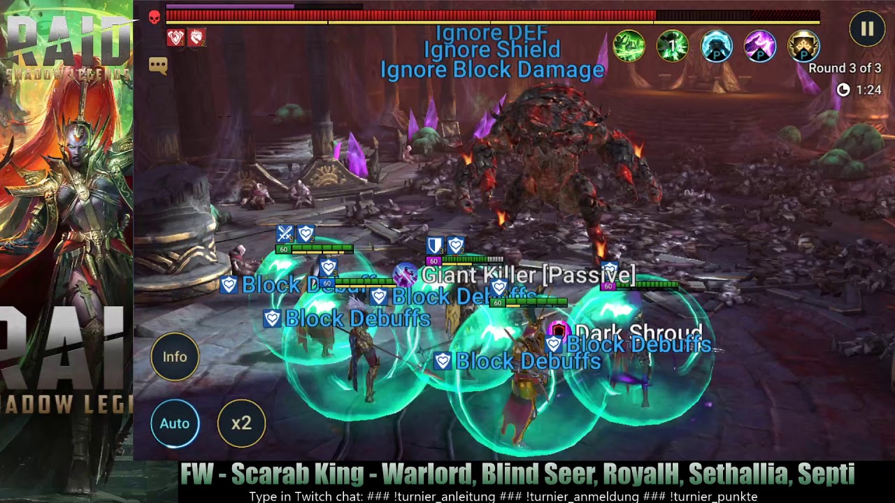 Raid - (FL.50) New Scarab King 09.02.21 - Warlord, Blind Seer, Royal Huntsman, Sethallia, Septimus