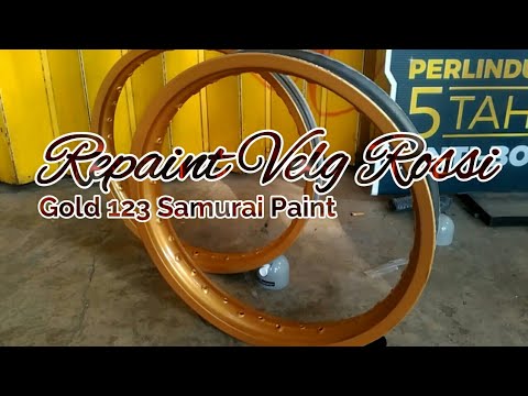 Repaint Velg  Rossi  Warna Gold  123 Samurai Paint YouTube