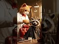 🎬 Episode 9 — “Cat Barber &amp; The Raccoon Client” #catlife #animallife #cat #youtubeshorts #fyp