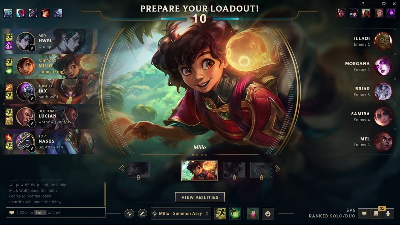 League of Legends: support Milio with adc Lucian - Game 50