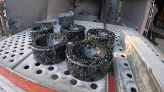 Fabrication de vide poches en granit noir