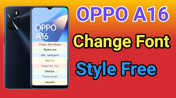 How To Change Font Style OPPO A16 | How To Download Font Style Vivo OPPO A16 font style change