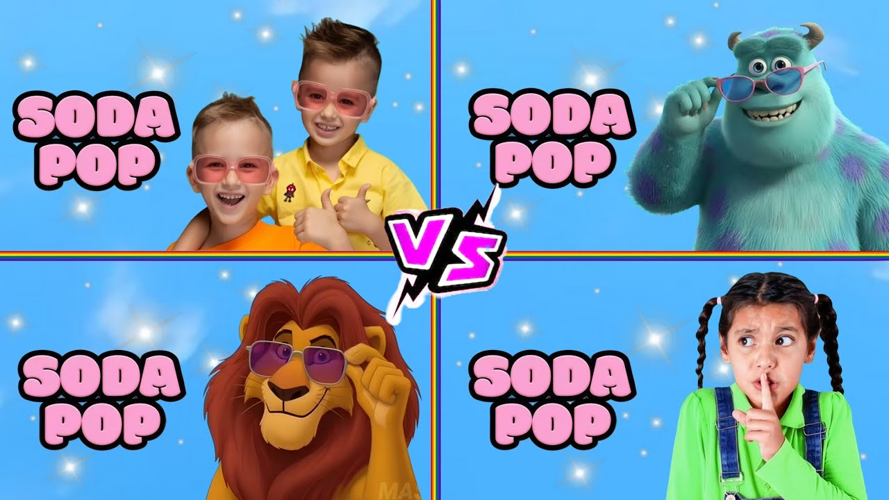 THE LION KING 🆚 TOYS AND COLORS 🆚 MONSTERS, INC. 🆚 VLAD AND NIKI x SODA POP 🎶🎵 Who Is Best?