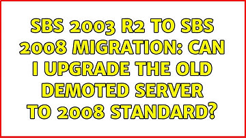 SBS 2003 R2 to SBS 2008 migration: Can I upgrade the old demoted server to 2008 Standard?