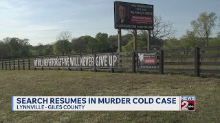 Search resumes in Giles County murder cold case