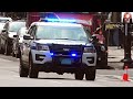 Boston Police Ford Explorer Interceptor Responding Lights and Siren